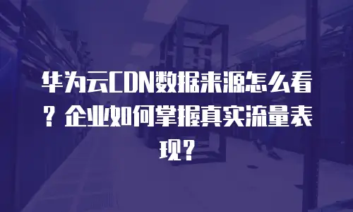 华为云CDN数据来源怎么看？企业如何掌握真实流量表现？