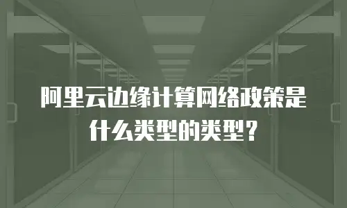 阿里云边缘计算网络政策是什么类型的类型？