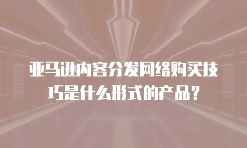 亚马逊内容分发网络购买技巧是什么形式的产品？