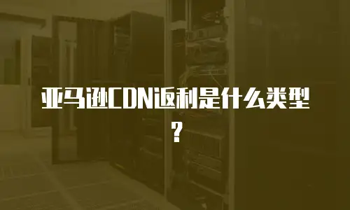 亚马逊CDN返利是什么类型？