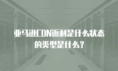 亚马逊CDN返利是什么状态的类型是什么？