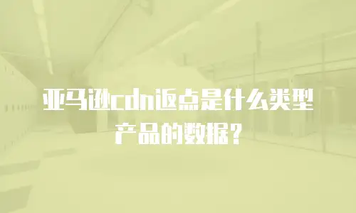 亚马逊cdn返点是什么类型产品的数据？