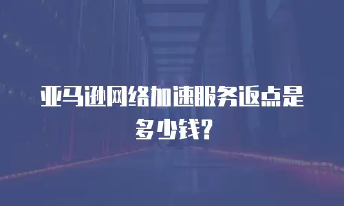 亚马逊网络加速服务返点是多少钱？