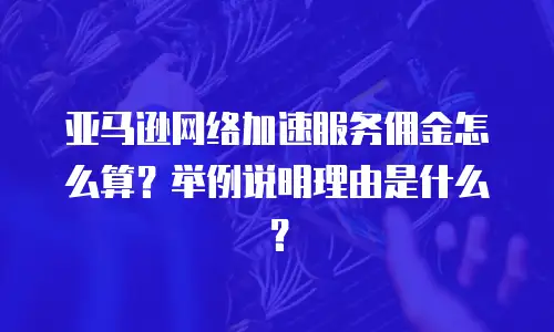 亚马逊网络加速服务佣金怎么算？举例说明理由是什么？