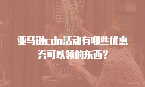亚马逊cdn活动有哪些优惠券可以领的东西？