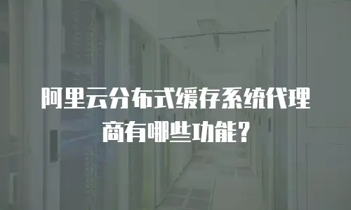 阿里云分布式缓存系统代理商有哪些功能？