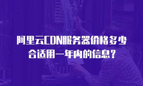 阿里云CDN服务器价格多少合适用一年内的信息？