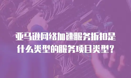亚马逊网络加速服务折扣是什么类型的服务项目类型？