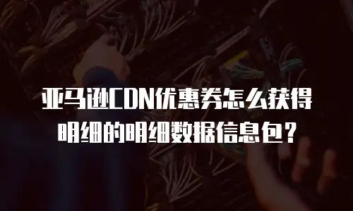 亚马逊CDN优惠券怎么获得明细的明细数据信息包？