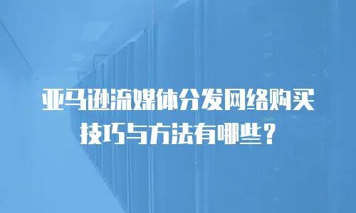 亚马逊流媒体分发网络购买技巧与方法有哪些？