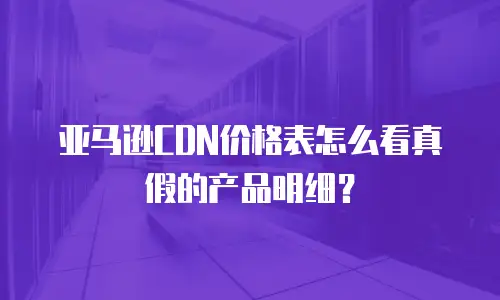 亚马逊CDN价格表怎么看真假的产品明细？