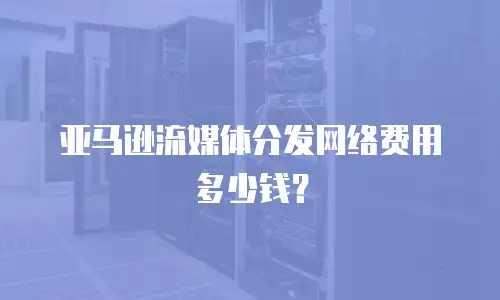 亚马逊流媒体分发网络费用多少钱？