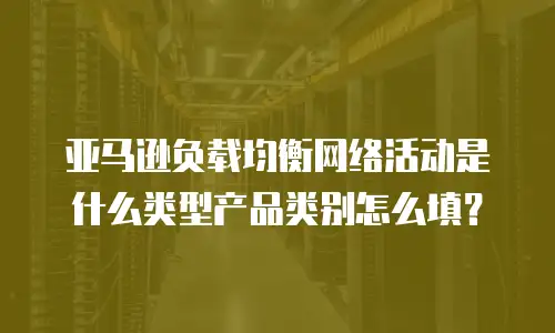 亚马逊负载均衡网络活动是什么类型产品类别怎么填？