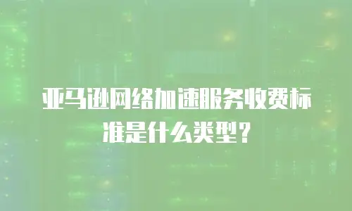 亚马逊网络加速服务收费标准是什么类型？