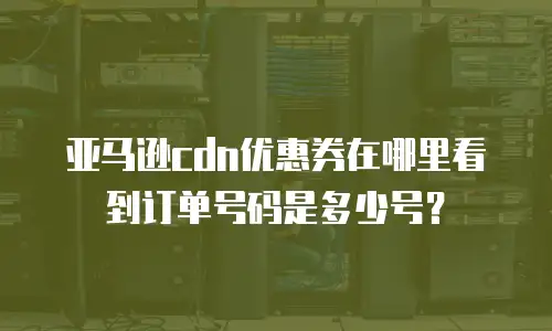 亚马逊cdn优惠券在哪里看到订单号码是多少号？