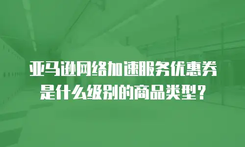亚马逊网络加速服务优惠券是什么级别的商品类型？