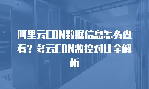 阿里云CDN数据信息怎么查看？多云CDN监控对比全解析