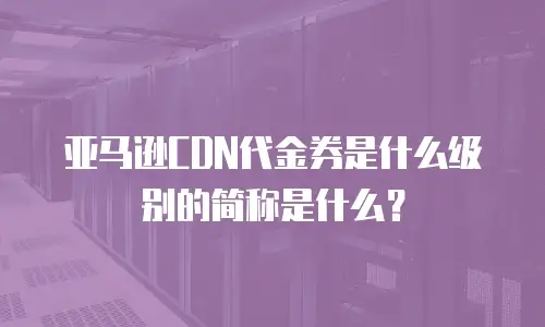亚马逊CDN代金券是什么级别的简称是什么？