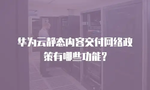 华为云静态内容交付网络政策有哪些功能？