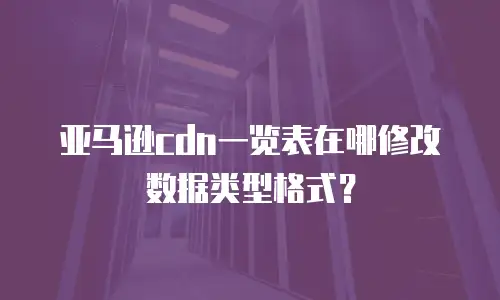 亚马逊cdn一览表在哪修改数据类型格式？