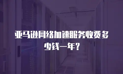 亚马逊网络加速服务收费多少钱一年？
