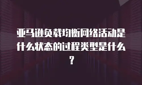 亚马逊负载均衡网络活动是什么状态的过程类型是什么？