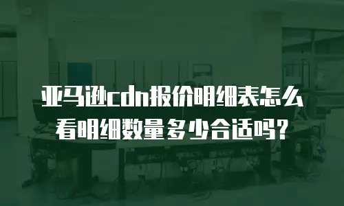 亚马逊cdn报价明细表怎么看明细数量多少合适吗？