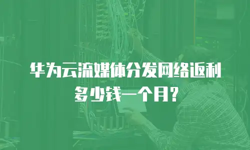 华为云流媒体分发网络返利多少钱一个月？