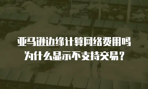 亚马逊边缘计算网络费用吗为什么显示不支持交易？
