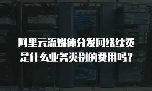 阿里云流媒体分发网络续费是什么业务类别的费用吗？