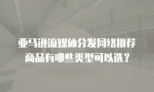 亚马逊流媒体分发网络推荐商品有哪些类型可以选？