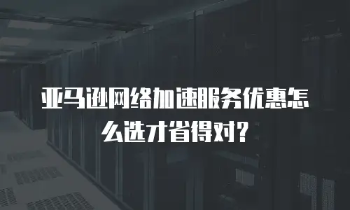 亚马逊网络加速服务优惠怎么选才省得对？