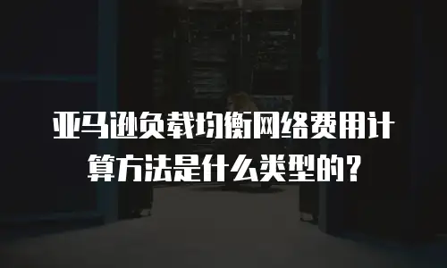 亚马逊负载均衡网络费用计算方法是什么类型的？