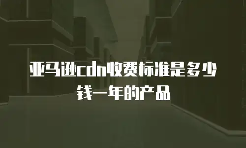 亚马逊cdn收费标准是多少钱一年的产品