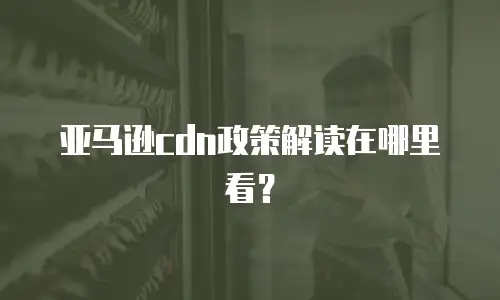 亚马逊cdn政策解读在哪里看？