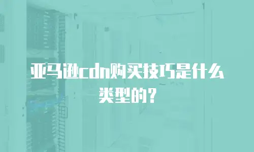 亚马逊cdn购买技巧是什么类型的？