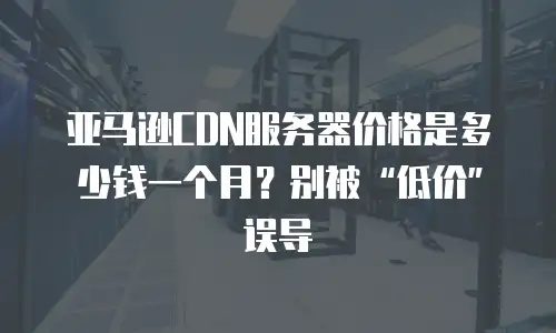 亚马逊CDN服务器价格是多少钱一个月？别被&ldquo;低价&rdquo;误导