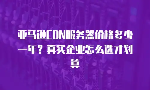 亚马逊CDN服务器价格多少一年？真实企业怎么选才划算