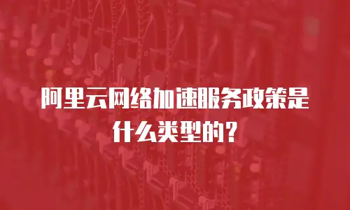 阿里云网络加速服务政策是什么类型的？