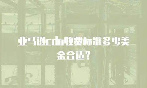 亚马逊cdn收费标准多少美金合适？