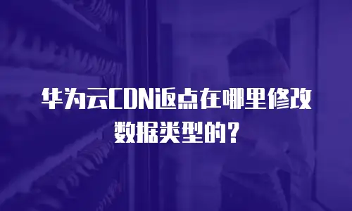华为云CDN返点在哪里修改数据类型的？