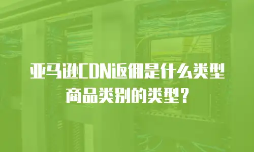 亚马逊CDN返佣是什么类型商品类别的类型？