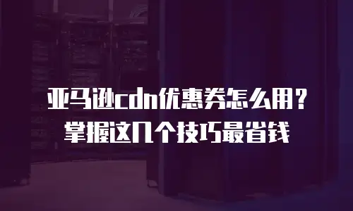 亚马逊cdn优惠券怎么用？掌握这几个技巧最省钱