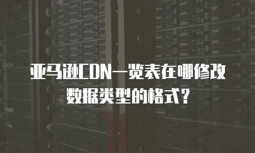 亚马逊CDN一览表在哪修改数据类型的格式？