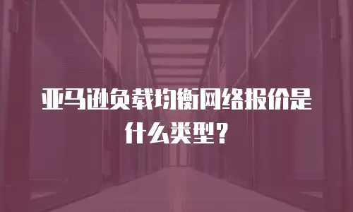 亚马逊负载均衡网络报价是什么类型？