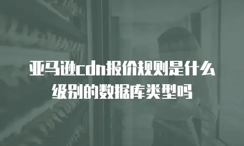 亚马逊cdn报价规则是什么级别的数据库类型吗