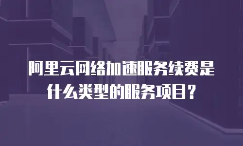 阿里云网络加速服务续费是什么类型的服务项目？