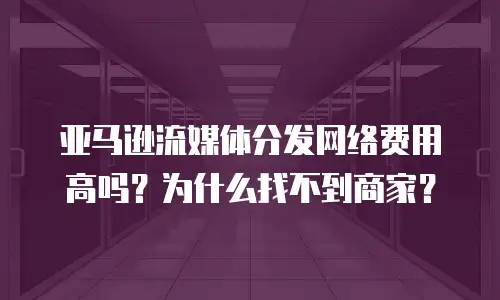 亚马逊流媒体分发网络费用高吗？为什么找不到商家？