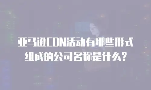 亚马逊CDN活动有哪些形式组成的公司名称是什么？