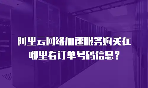 阿里云网络加速服务购买在哪里看订单号码信息？